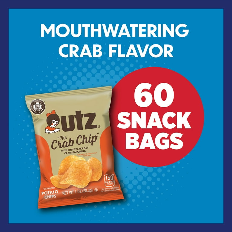 Utz The Crab Chip Chesapeake Seasoned, Multipack, Gluten-Free