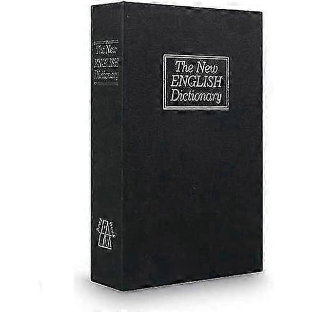 Book Safe with Combination Lock Dictionary Diversion Book Portable Safe, Great for Storing Money (Black, Medium)