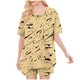 thumbnail image 4 of Conjunto de Pijama de las Mujeres de Moda Casual Color Sólido Manga Corta Cuello Redondo Top Y Pantalones, 4 of 6