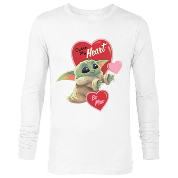 Star Wars The Mandalorian Grogu Be Mine Valentine - Long Sleeve T-Shirt for Men – Customized-White
