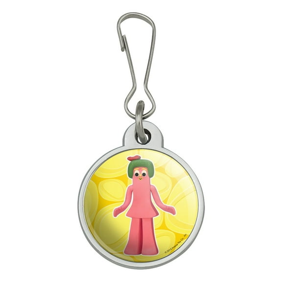 Minga Gumby's Little Sister Clay Art Jacket Handbag Purse Luggage Backpack Zipper Pull Charm