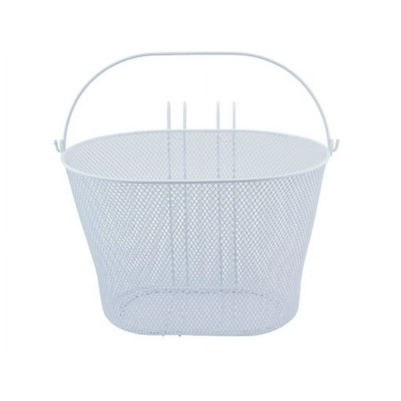 Oval Steel Wire Basket 21-H White.lowrider bicycle basket,beach cruiser bike basket,bicycle basket,bicycle parts