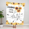 thumbnail image 3 of First Mom Now Grandma Birth Flowers Blanket, Personalized, Mom Grandma Blanket Gift for Mom Gift for Grandma, Mom Blanket, Grandma Blanket A Blankets, 3 of 5