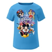 Disney Spectacular Cast Blue Youth Short Sleeve Fashion Tee, XS-L (Girl's)