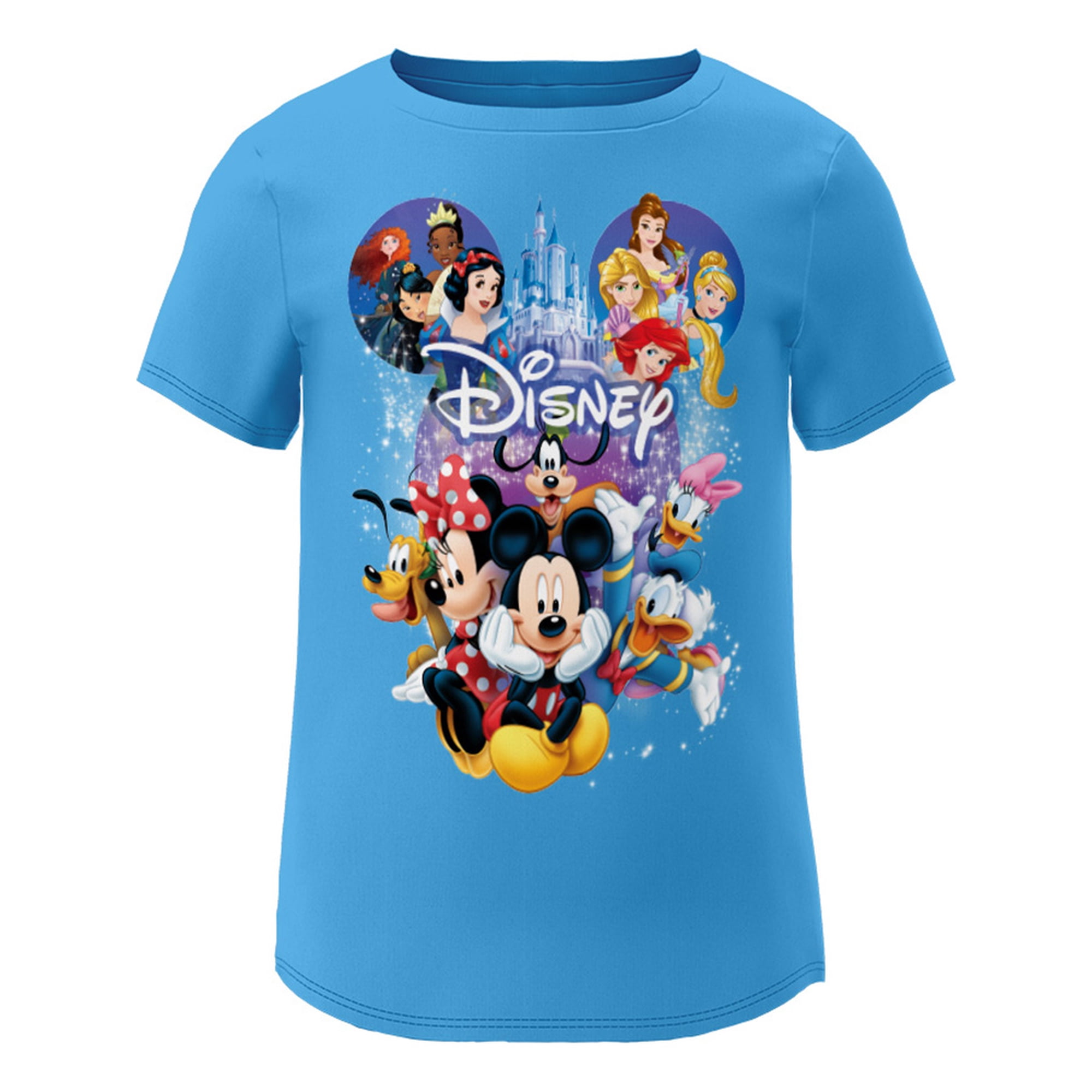 Disney Spectacular Cast Blue Youth Short Sleeve Fashion Tee, XS-L (Girl's)