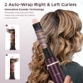 thumbnail image 5 of PARWIN PRO BEAUTY Dual Voltage 7-in-1 Hair Dryer Brush Styler, Hot Air Multi-Styler & Air Straightener & 28mm Auto Wrap Curlers for Frizz-Free, No Heat Damage, Crystal Purple, 5 of 10