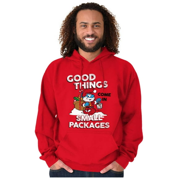 Santa Papa Smurf Christmas Presents Hoodie Sweatshirt Women Men Brisco Brands M