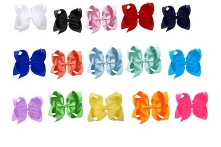 Small Hair Bows for Girls 24 Pcs 2.5" Butterfly Flower Baby Hair Clips 