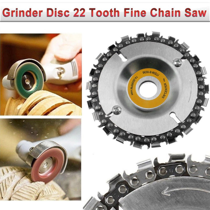 4" Steel Grinder Disc and Chain 22 Tooth Cut Chain Set For 100/115 Angle Grin 