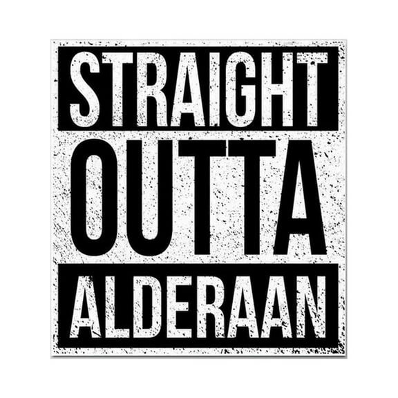 Straight Outta Alderaan Star Wars Vinyl Decal Sticker | Cars Trucks Vans SUVs Laptops Walls Windows Cups | Full Color | 4.5 X 5 Inches | KCD2115