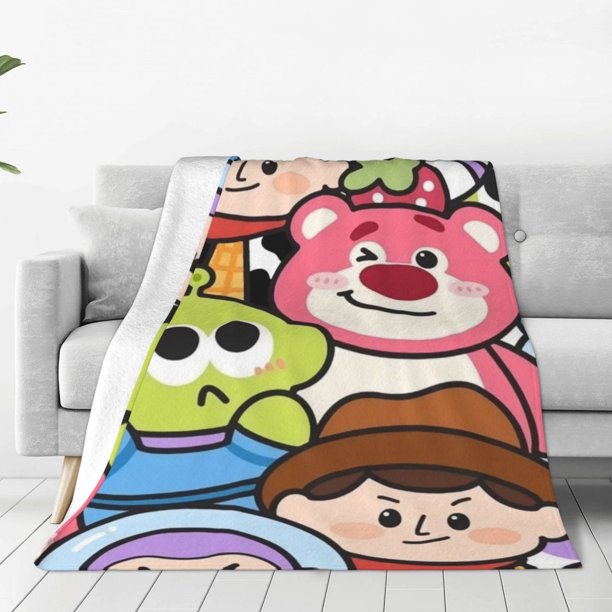 Manta de dibujos animados de Toy Story para niños y niñas, súper suave, acogedora y cálida, manta de franela ligera y difusa para sofá, cama, viajes y regalos de campamento, 40 x 30 pulgadas