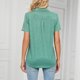 thumbnail image 4 of Camiseta de Mujer Color Puro Solapa Manga Corta Cuello en V Casual Verano para Oficina en casa Compras Actividades al Aire Libre, 4 of 6