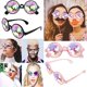 thumbnail image 2 of 2 piezas (negro, rosa) Gafas de sol de caleidoscopio arcoíris, gafas de fiesta Rave Festival, gafas de prisma arcoíris, adecuadas para fiestas musicales, fiestas navideñas Excelente Rendimiento, 2 of 5