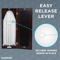 thumbnail image 5 of IVATION Wall Mounted Ironing Board Cabinet with Mirror Door & Release Lever Brown, 5 of 7