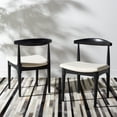 thumbnail image 4 of SAFAVIEH Lionel Retro Farmhouse Dining Chair, Black Body/White Seat, Set of 2, 4 of 13