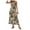Beige, variant on Sentuca Cotton Sun Dresses Women Summer Casual Print Sleeveless Prom Dress