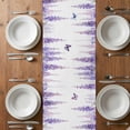 thumbnail image 6 of Wisteria Table Runner - 70 Inch Long, Kitchen Dining Table Runner Dresser Scarves, Purple Flowers Butterflies Vintage Spring Farmhouse Decor for Coffee Tables Wedding Party Banquet, 6 of 8