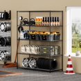 thumbnail image 4 of Llinc Store 71.6" Tall 5-Tier Adjustable Shelving And Racking, 300 Lbs Carrying Capacity Shelf Organizer with Wheels And Shelf Liners Garage Organization Shelving Unit, Black, 4 of 9