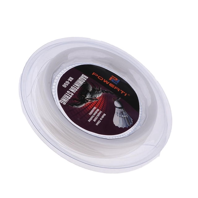 Greeniant Cuerda de raqueta de bádminton de nailon duradero de alta flexibilidad carpas Blanco 200m