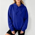 thumbnail image 4 of JULMCOMO Hoodies for Women Drop Shoulder Casual Pullover Oversized Hoodie Drawstring Hooded Baggy Sweatshirt with Kangaroo Pocket Royal Blue XL, 4 of 5