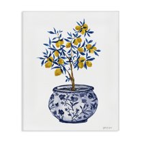 Stupell Industries Lemon Tree in Chinoiserie Food & Beverage Painting Gallery Wrapped Canvas Art Print Wall Art, 24 x 30