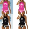 thumbnail image 2 of ZPAQI Two Pieces Tankini Bathing Suits Women Printed Swim Top with Bottom Swimsuits, 2 of 19