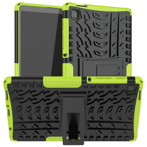 For Samsung Galaxy Tab A7 Lite 8.7 Case SM-T220/SM-T225, Kids Friendly Shockproof High Impact Rugged Kickstand Light Weight Protective Cover, Green