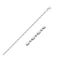 thumbnail image 1 of 14k White Gold Diamond-Cut Alternating Bead Chain 1.5mm 16 in, 1 of 3