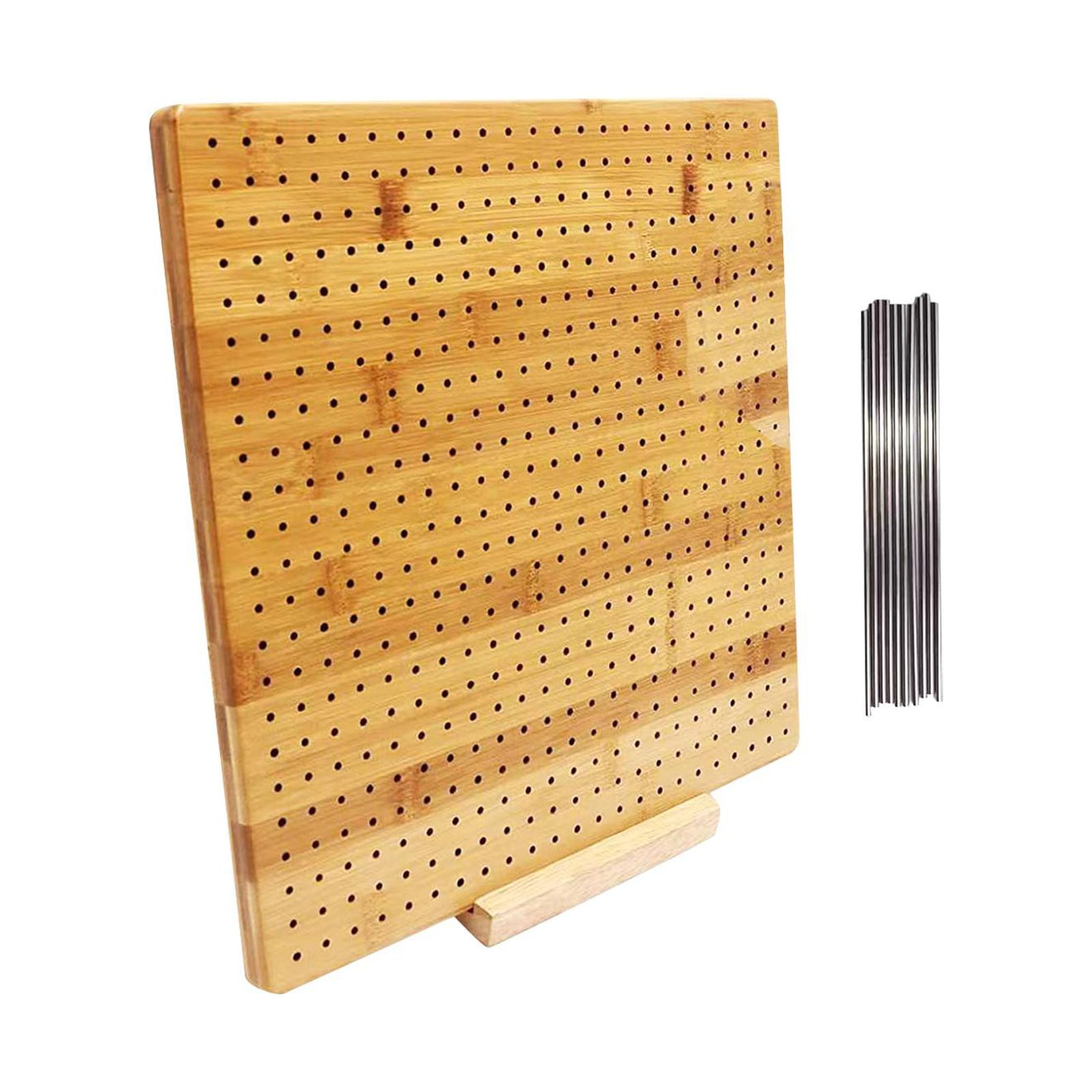 Crochet Blocking Boards, Wooden Blocking Board Premium with 15 Stainless Steel Bar , Knitting And Crochet Blocking Mats for Knitted Purses And
