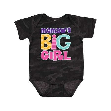 

Inktastic Memaw Big Girl Gift Baby Girl Bodysuit