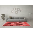 thumbnail image 3 of Ahgly Company Indoor Rectangle Checkered Red Modern Area Rugs, 2' x 4', 3 of 4
