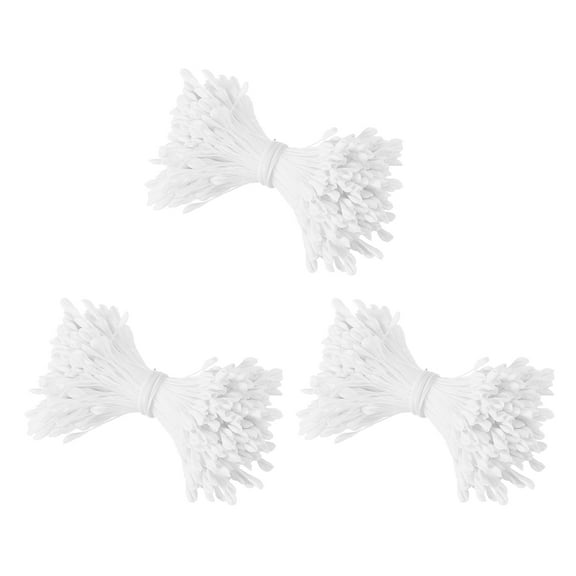 3mm Double Head Flower Stamen 1020 Pcs Artificial Floral Stamens, White