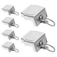 thumbnail image 2 of 6pcs Stainless Steel Curtain Track End Caps Window Curtain Rail Tail Stop Replacement Repair Parts Solid Metal Channel Finials, 2 of 9
