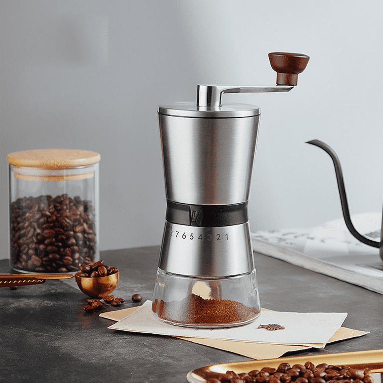 Manual Coffee Grinder with External Adjustments, Ceramic Conical
