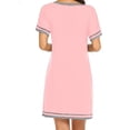 thumbnail image 3 of Spdoo Summer Nightgowns for Womens Short Sleeve Nightdress V Neck Nightshirt Comfy Sleep Shirt Loose Comfy Pajama Sleepwear L, 3 of 6
