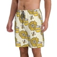 thumbnail image 2 of Bixox Men's Cartoon Honey Pot Bee Sunflower printing Casual Classic Fit Short Summer Beach Shorts, 2 of 6