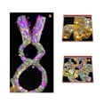 Dengmore Easter Decorations 6.56Ft Easter Tree Ribbon Lights with Rabbit and Egg Pattern Battery