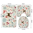 thumbnail image 3 of Multicolor Christmas Deer Pattern Bathroom Rugs Sets 3 Piece,Toilet Cover Set,Absorbent Non Slip Bathroom Mats Sets with U-Shaped Contour Rug Toilet Rug Set, 3 of 5