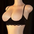 thumbnail image 4 of khonts,Women's Sexy 1/4 Cup Push up Shelf Bras Sexy Lace Bralettes See Through Padded Bra Black6 S, 4 of 5