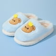 thumbnail image 2 of WUANDIXFA Kids Slippers, Animal Slipper for Girls Boys with Capybara Cow Bunny Bear Panda Sheep Winter Toddler Fuzzy Cute Fluffy House Shoes, Plush Cartoon Bedroom Slides, Kawaii Soft Cozy (Blue, 13), 2 of 6