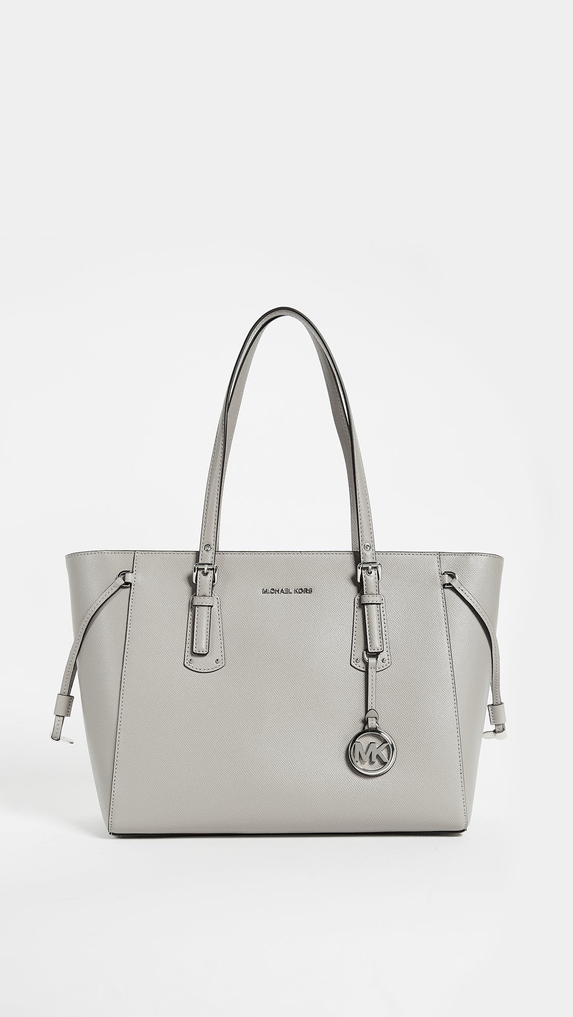 Michael Kors New Voyager Pearl Gray Tote Pebble Michael Kors New Voyager Pearl Gray Tote Pebble Leather Handbag Purse