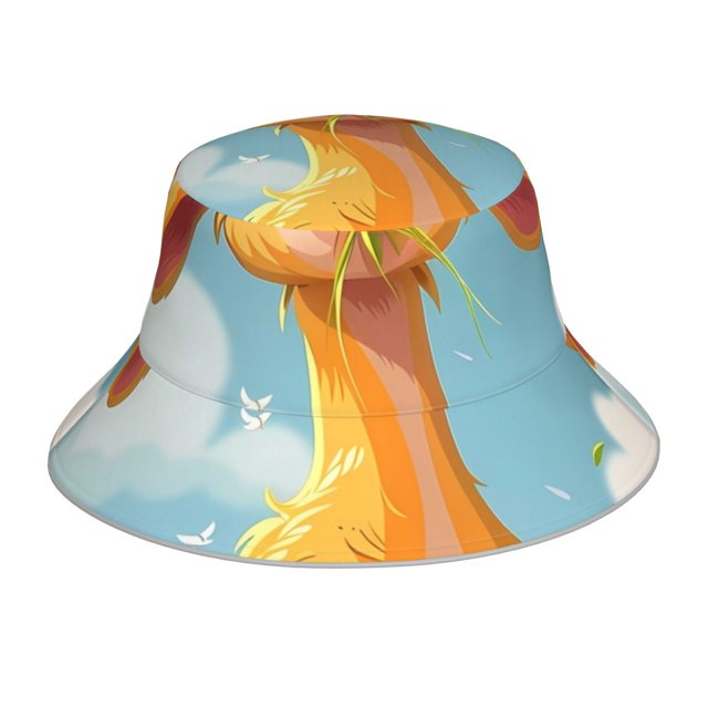 Fotbe Happy Goat In Meadow Sombrero Tipo Pescador con Estampado – Sombrero de Sol de Algodón de Moda para Playa, Golf, Pesca