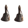 thumbnail image 4 of Raindrops 2pcs Cast Iron Hand Bells Retro Countryside Hand Bells Iron Bells Creative Hanging Bells (Rusted Color), 4 of 8