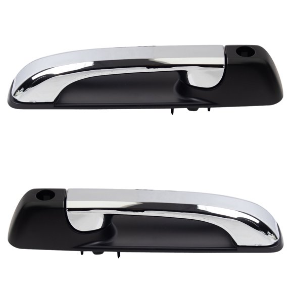 TRQ Left and Right Exterior Door Handle Set Drivers Side Fits 2009-2010 Dodge Ram 1500 2010 Ram 2500; 3500 2011-2018 1500 2500 3500