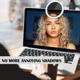 thumbnail image 6 of Selfie Light Ring Led Circle Clip-on Selfie Fill Light with 36 Led Bubbles USB Rechargeable Portable for iPhone Smart Phones, Pads, Makeup Mirrors-Black 1 Pack GLOUE, 6 of 8
