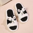 thumbnail image 6 of Fuzzy Slippers For Women Slippers Fuzzy Comfortable Shoes Cute Cat Print Open Toe Flat Slides Cozy Fall Winter Home Footwear Warm Cozy Winter House Slippers Bedroom Indoor House Shoes, 6 of 7