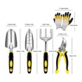 thumbnail image 2 of Juego de podadoras de jardinería de acero inoxidable de 5 piezas, juego de herramientas de mano de tijera de jardín colgante para el hogar Eigraketly HA7248-00B, 2 of 6