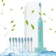 thumbnail image 5 of Fiudx Cepillo de Dientes Eléctrico, Vibración Silenciosa, 5 Modos, Resistencia Al Agua Ipx7, Temporizador, 8 Cabezales de Repuesto, Recargable Por Usb, Estuche de Viaje Portátil, Blanco, Azul y Rosa,, 5 of 6