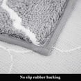 thumbnail image 3 of CPDD Extra Long Bath Rug Runner Non Slip Absorbent Bath Mats Runner for Bathroom Microfiber Bathroom Rugs Runner Machine Washable Geometric 18"x48" (Grey) Grey 18"x48", 3 of 8
