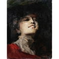 thumbnail image 2 of Giuseppe Amisani 19x24 Black Ornate Framed Double Matted Museum Art Print Titled: Female Portrait (1914), 2 of 5